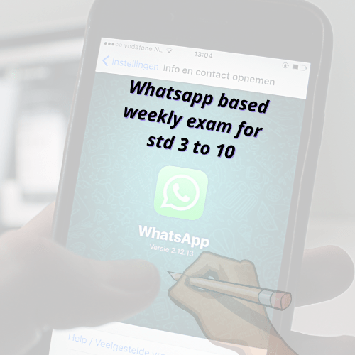 Whatsapp based weekly test